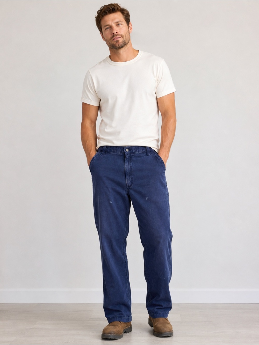 Carhartt Relaxed Fit Utility Men’s Work Pants Navy Blue 42x32 Stretch